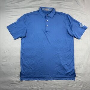 Peter Millar Summer Comfort Mens XL Polo Shirt Blue Performance Golf Activewear